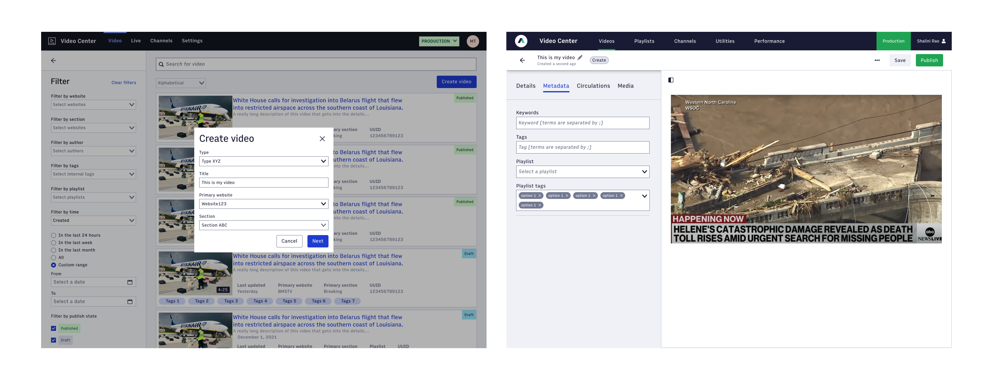MVP functionality included a front-loaded object creation modal and pared down metadata fields