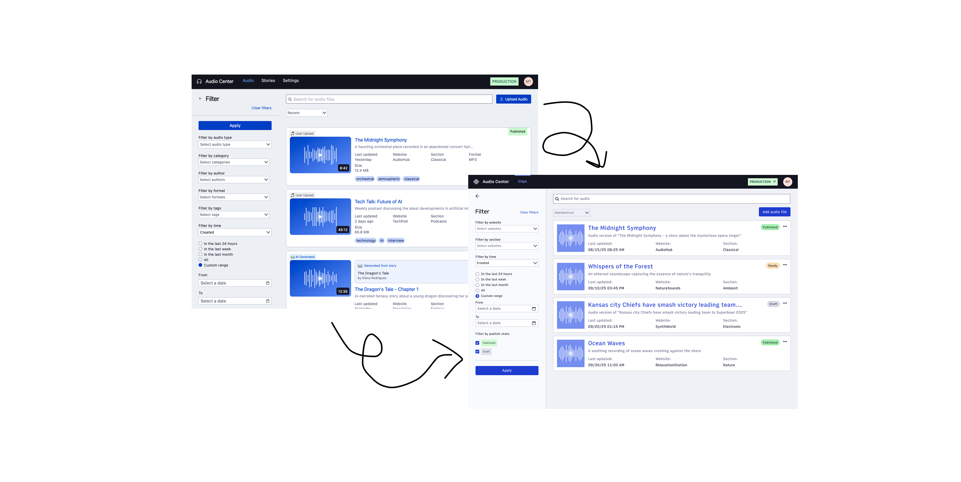 Audio asset management